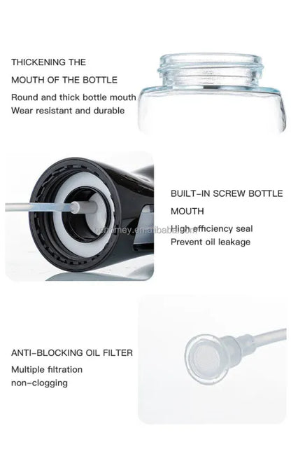 Oil Sprayer bottle for Cooking (200ml) Olive Oil Spray Bottle Continuous Spray with Portion Control, Suitable for Multiple Scenarios. Highly Trusted by Chefs